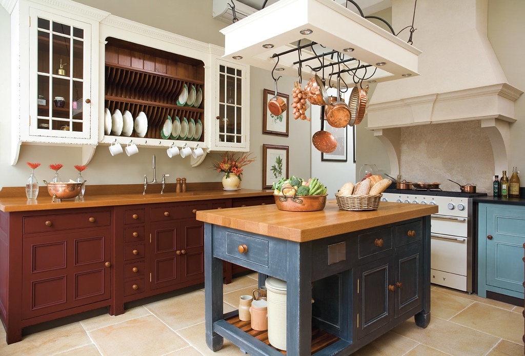 rustic kitchen with island