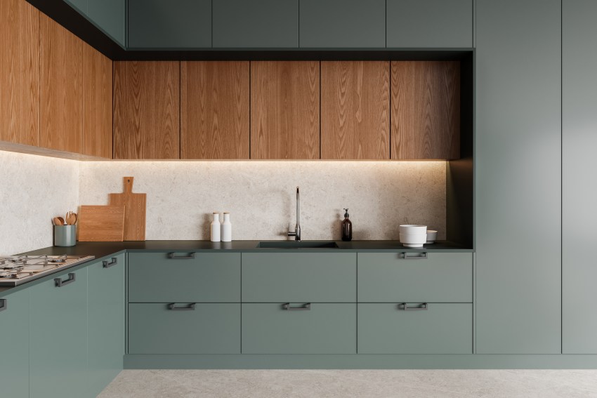 Sleek kitchen cabinet design